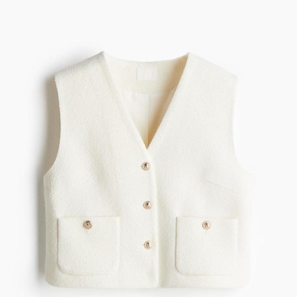 H&M Ivory Textured Vest - Picture 5 of 6